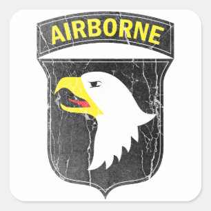 Adesivo Quadrado Exército transportado por via aérea 101 Eagle