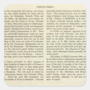 Adesivo Quadrado Exibindo o Império de Charlemagne 814 AD 2