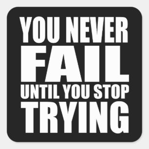 Adesivo Quadrado Êxito na citação motivacional