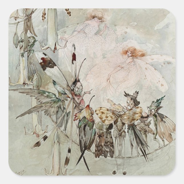 Adesivo Quadrado “Exotics at Play” by A Duncan Carse (Frente)