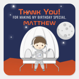 Adesivo Quadrado Explorador de Espaço