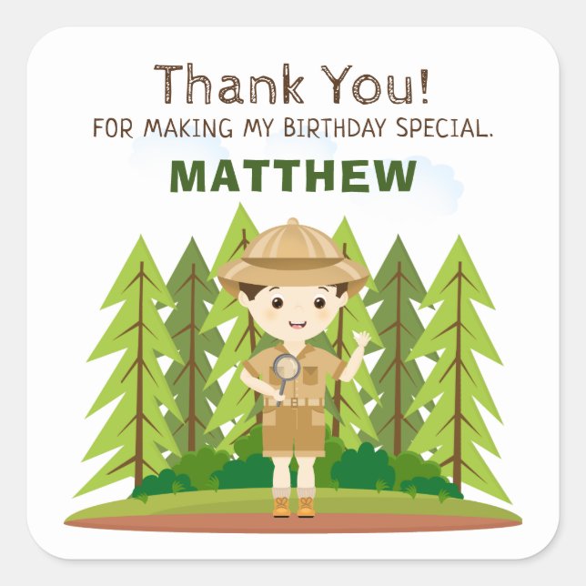 Adesivo Quadrado Explorador Pequeno (Frente)