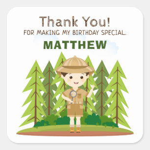 Adesivo Quadrado Explorador Pequeno