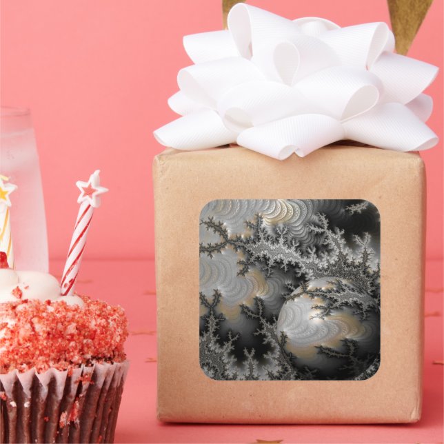 Adesivo Quadrado Explorando o Realm Mandelbrot (Festa)