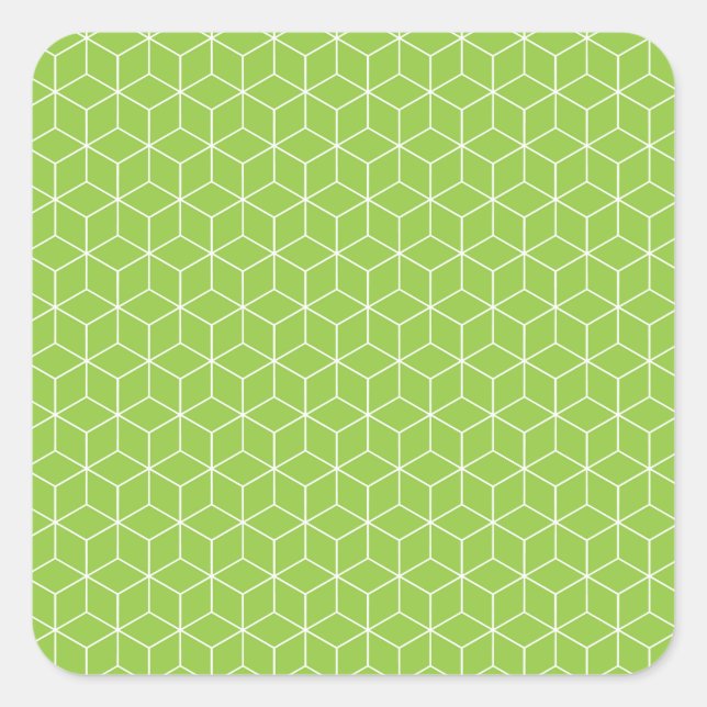 Adesivo Quadrado Explore Modern Optical Illusions with Cube Pattern (Frente)