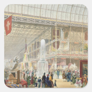 Adesivo Quadrado Exposição de excelente, 1851: Transmissão Central