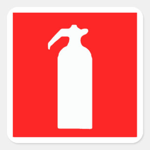 Adesivo Quadrado extinguidor de fuego - extintor de incendios