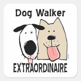 Adesivo Quadrado Extraordinário Walker de Cachorro