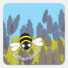 Adesivo Quadrado Extraordinary Bee Sticker