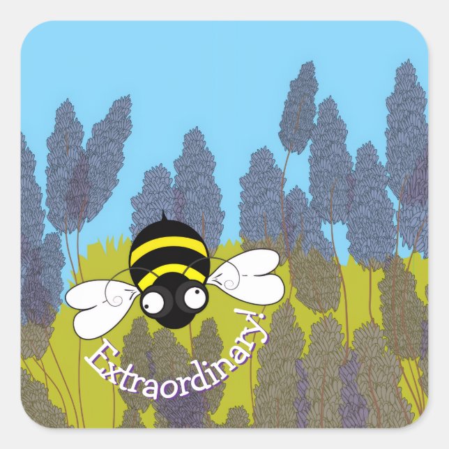 Adesivo Quadrado Extraordinary Bee Sticker (Frente)