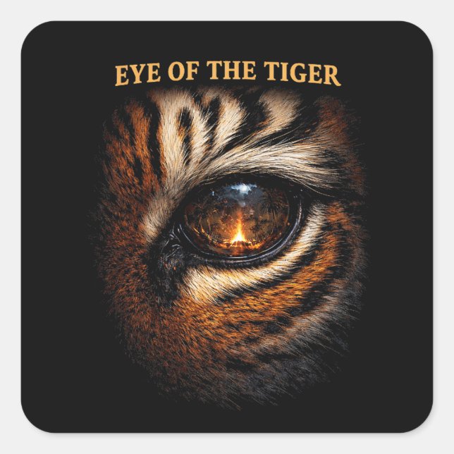 Adesivo Quadrado Eye of the Tiger (Frente)