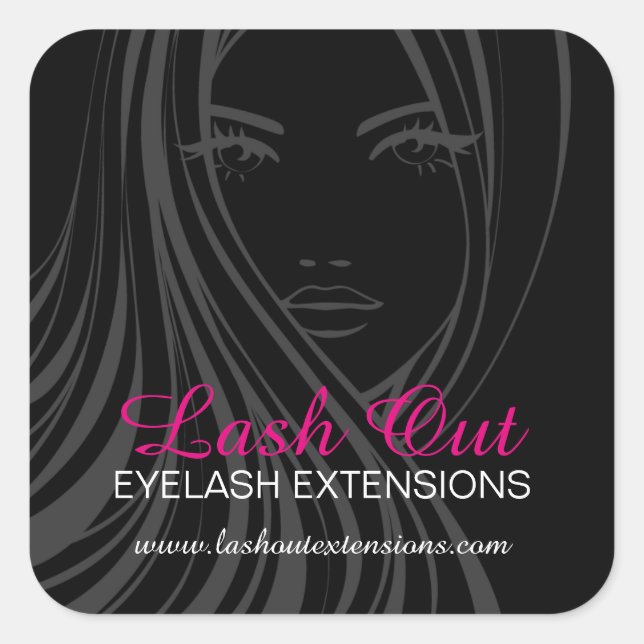 Adesivo Quadrado Eyelash Extensions Stickers (Frente)