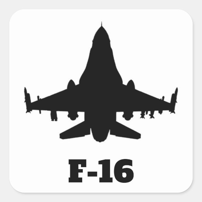 Adesivo Quadrado F-16 por Airogue (Frente)