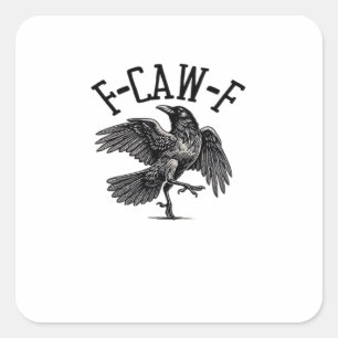 Adesivo Quadrado F Caw F Crow Criativo Casual