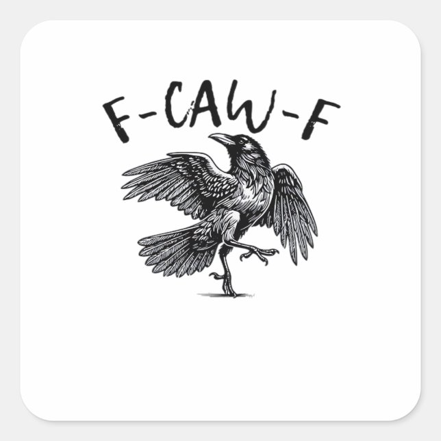 Adesivo Quadrado F Caw F Estilo Clássico Essencial (Frente)