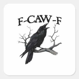 Adesivo Quadrado F Caw F Gráfico Clássico Vintage