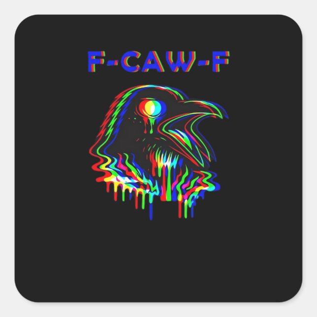 Adesivo Quadrado F-Caw-F Halloween Music Party Essential (Frente)