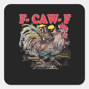 Adesivo Quadrado F-Caw-F Hei Hei Moana Galo Clássico Gráfico Divert