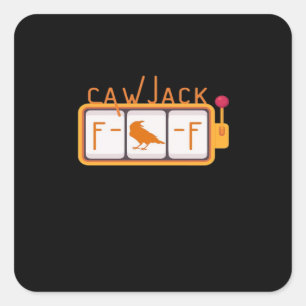 Adesivo Quadrado F-Caw-F Jackpot Gráfico Retro