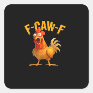 Adesivo Quadrado F-Caw-F Retro Clássico