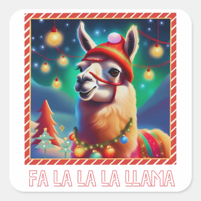 Adesivo Quadrado Fa La La Lama (Frente)