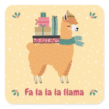 Fa la la lama Holiday Sticker