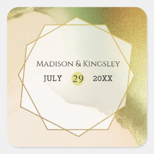 Adesivo Quadrado Fab Chartreuse Abstrato Incrível Casamento 