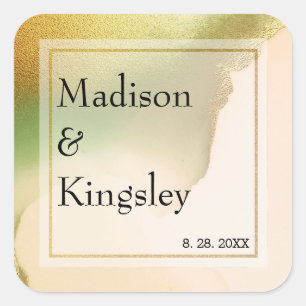 Adesivo Quadrado Fab Chartreuse Abstrato Incrível Casamento