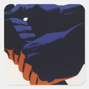 Adesivo Quadrado Fábrica de Negócios Antiga, Produção de Manufatura