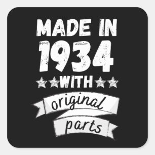 Adesivo Quadrado fabricado em 1934 com peças originais,