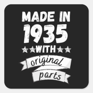Adesivo Quadrado fabricado em 1935 com peças originais,