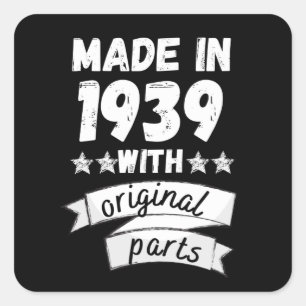 Adesivo Quadrado fabricado em 1939 com peças originais,