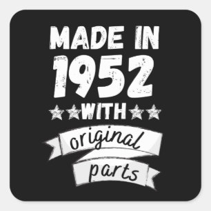 Adesivo Quadrado fabricado em 1952 com peças originais,