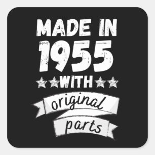 Adesivo Quadrado fabricado em 1955 com peças originais,
