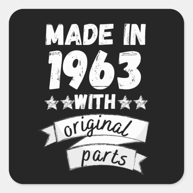 Adesivo Quadrado fabricado em 1963 com peças originais, (Frente)