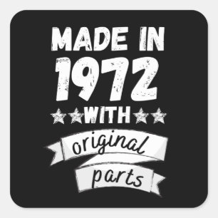 Adesivo Quadrado fabricado em 1972 com peças originais,