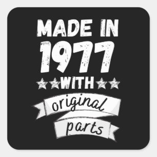 Adesivo Quadrado fabricado em 1977 com peças originais,