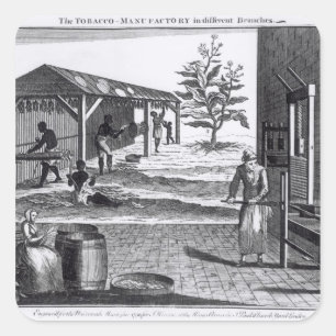 Adesivo Quadrado Fabricante de cigarro em diferentes ramos