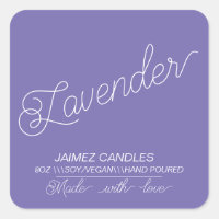 Fabricante de Velas Veganas de Soja Preta Lavanda