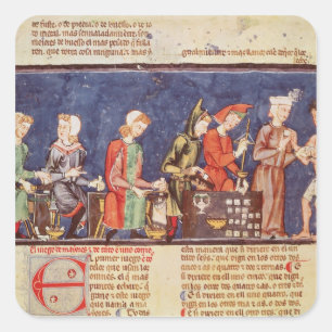 Adesivo Quadrado Fabricantes dos dados, 'do livro dos jogos