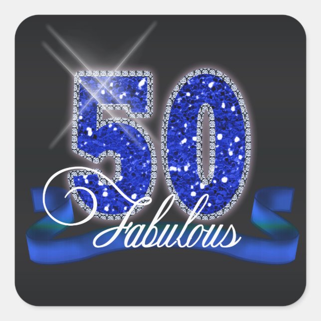 Adesivo Quadrado Fabuloso 50 Sparkle ID191 (Frente)