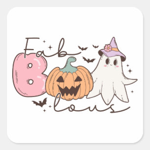 Adesivo Quadrado Fabuloso Halloween