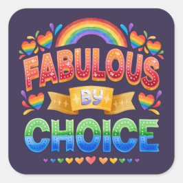 Adesivo Quadrado Fabuloso pelo Sticker LGBT
