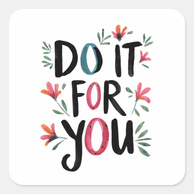 Adesivo Quadrado Faça Por Você (Frente)