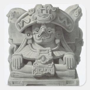 Adesivo Quadrado Faca usada cortando os corações do sacrifici