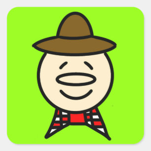 Adesivo Quadrado Face de ícone