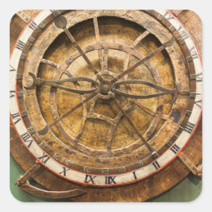 Adesivo Quadrado Face do relógio antiga, Alemanha