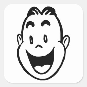 ADESIVO QUADRADO FACE FELIZ