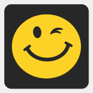 Adesivo Quadrado Face piscante