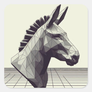 Adesivo Quadrado Faceta do burro